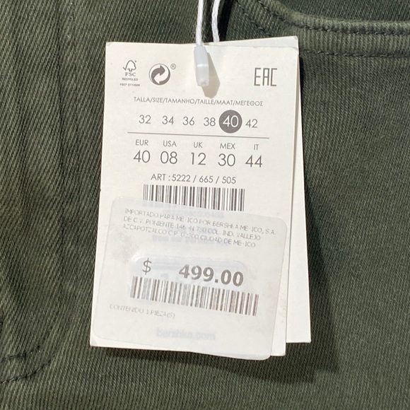 NWT Bershka high waist skinny jeans in Olive - Picture 2 of 8